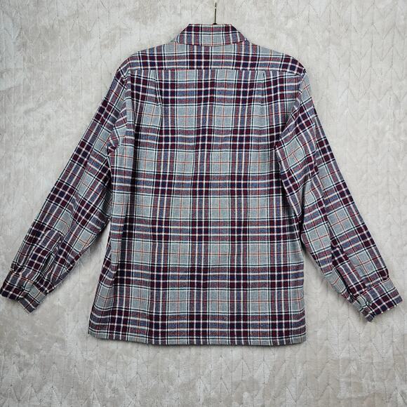 Vintage Pendleton Board Shirt Mens Medium USA Made Loop Collar Plaid Outdoors - Picture 5 of 7